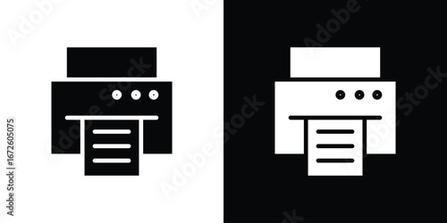 Print button icon design vector collection. flat icons.
