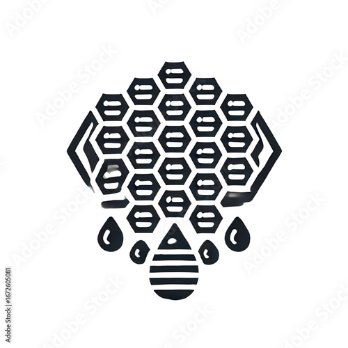 Honeycomb symbol isolated on white background