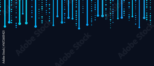 Futuristic vector tech background with blue digital lines and dots.