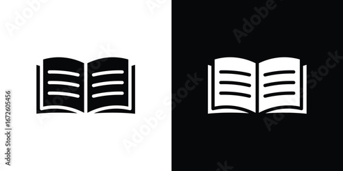 open book icon design vector collection. flat icons.