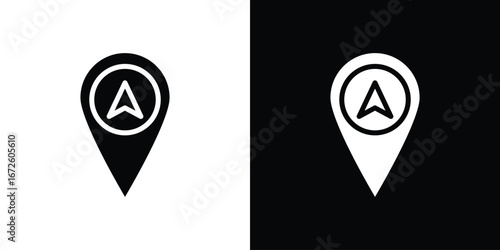 Navigation pin icon design vector collection. flat icons.