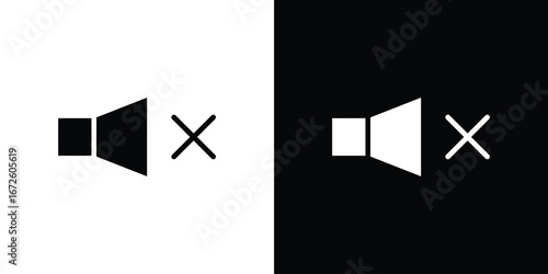 Mute icon design vector collection. flat icons.