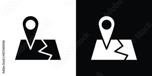 Map icon design vector collection. flat icons.