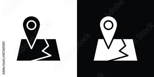 Map icon design vector collection. flat icons.
