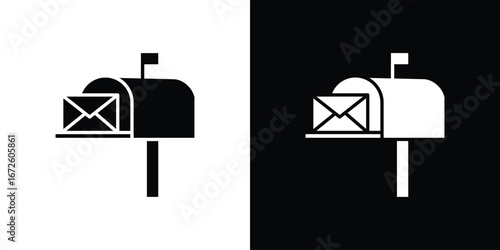 Mailbox icon design vector collection. flat icons.