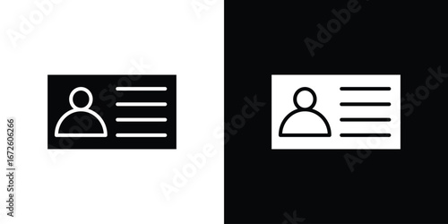 Identity card icon design vector collection. flat icons.