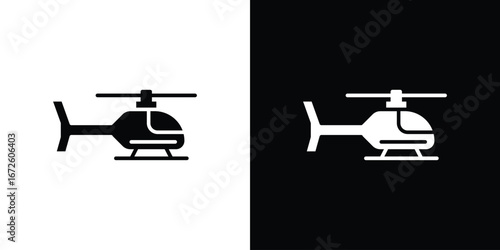 Helicopter icon design vector collection. flat icons.