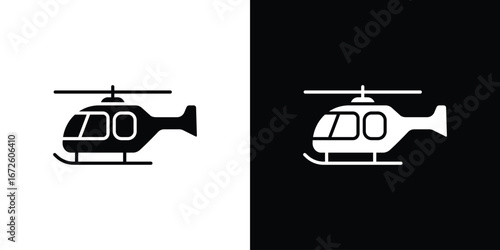 Helicopter icon design vector collection. flat icons.