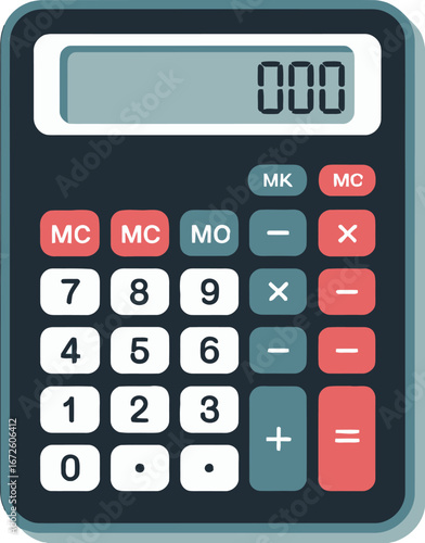 Calculator Icon, Digital Calculator Illustration, Simple Calculator Design, Flat Calculator Graphic, Modern Calculator Image