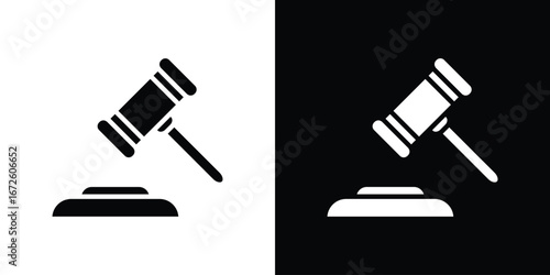 Gavel icon design vector collection. flat icons.
