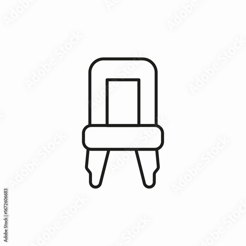 chair furniture seat icon sign vector
