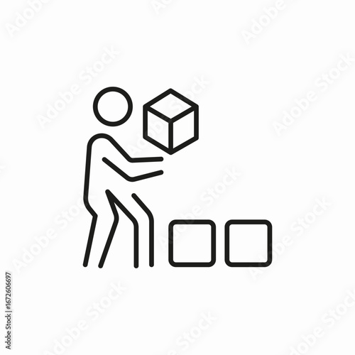 delivery carry icon sign vector