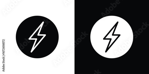 Flash icon design vector collection. flat icons.