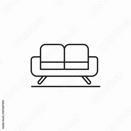 sofa furniture icon sign vector