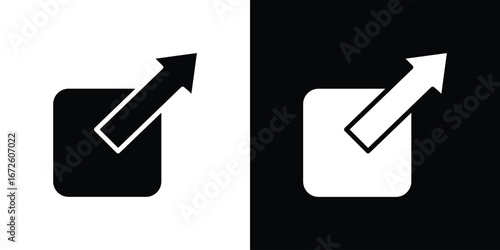 External link icon design vector collection. flat icons.