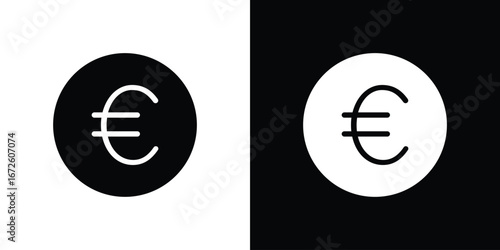 Euro icon design vector collection. flat icons.