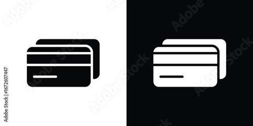 Credit card icon design vector collection. flat icons.
