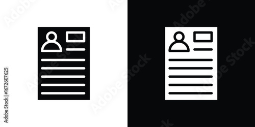 CV icon design vector collection. flat icons.