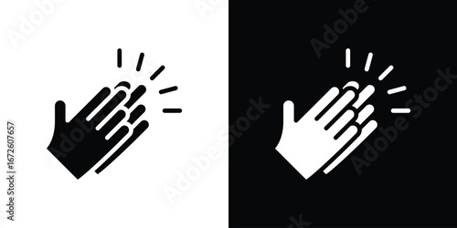 Clap icon design vector collection. flat icons.