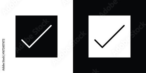 Check mark icon design vector collection. flat icons.