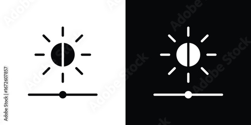 Brightness icon design vector collection. flat icons.