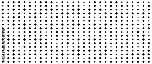 Seamless vector tech background with geometric black dots on white surface.