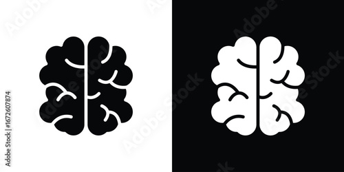 Brain icon design vector collection. flat icons.