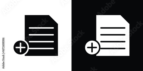 Add document icon design vector collection. flat icons.