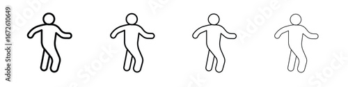 Walk icon symbol pictogram set