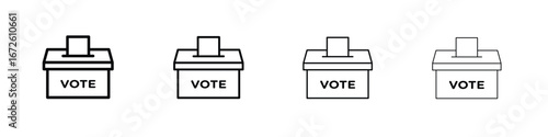 Voting icon symbol pictogram set