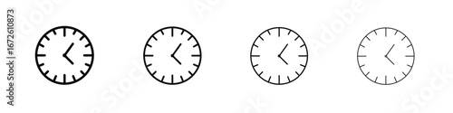 Time icon symbol pictogram set