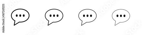 Speech bubble icon symbol pictogram set
