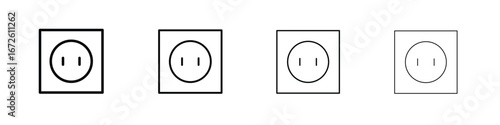Socket icon symbol pictogram set