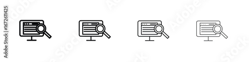 Search online icon symbol pictogram set