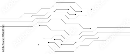 web circuit board techno banner. eps10 vector illustration.