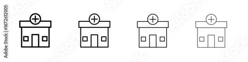 Pharmacy icon symbol pictogram set