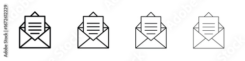 Newsletter icon symbol pictogram set