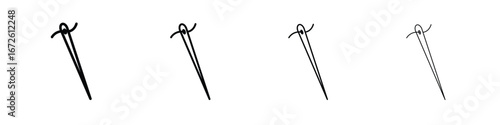 Needle icon symbol pictogram set