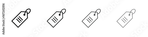 Label icon symbol pictogram set