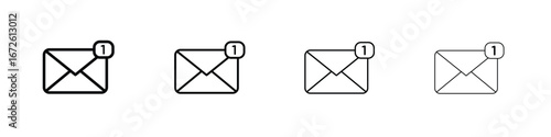 Inbox icon symbol pictogram set