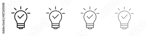 Idea icon symbol pictogram set