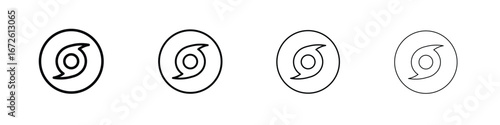 Hurricane icon symbol pictogram set