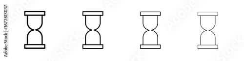 Hourglass icon symbol pictogram set