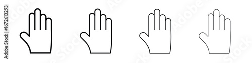 Hand icon symbol pictogram set