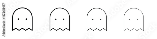 Ghost icon symbol pictogram set