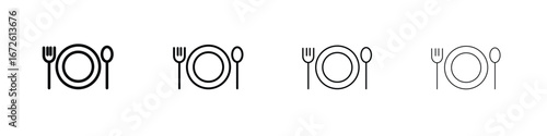 Food icon symbol pictogram set