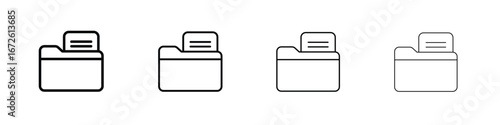 Folder icon symbol pictogram set