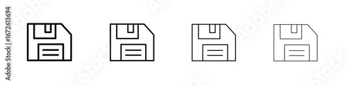 Floppy disk icon symbol pictogram set
