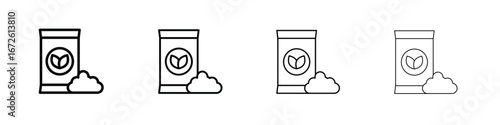 Fertilizer icon symbol pictogram set