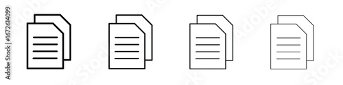 Duplicate icon symbol pictogram set